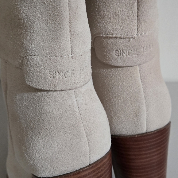 Sarto Jasmine Elegant Knee-High Suede Heeled Quit Luxury Boots Size 10 - Picture 14 of 16